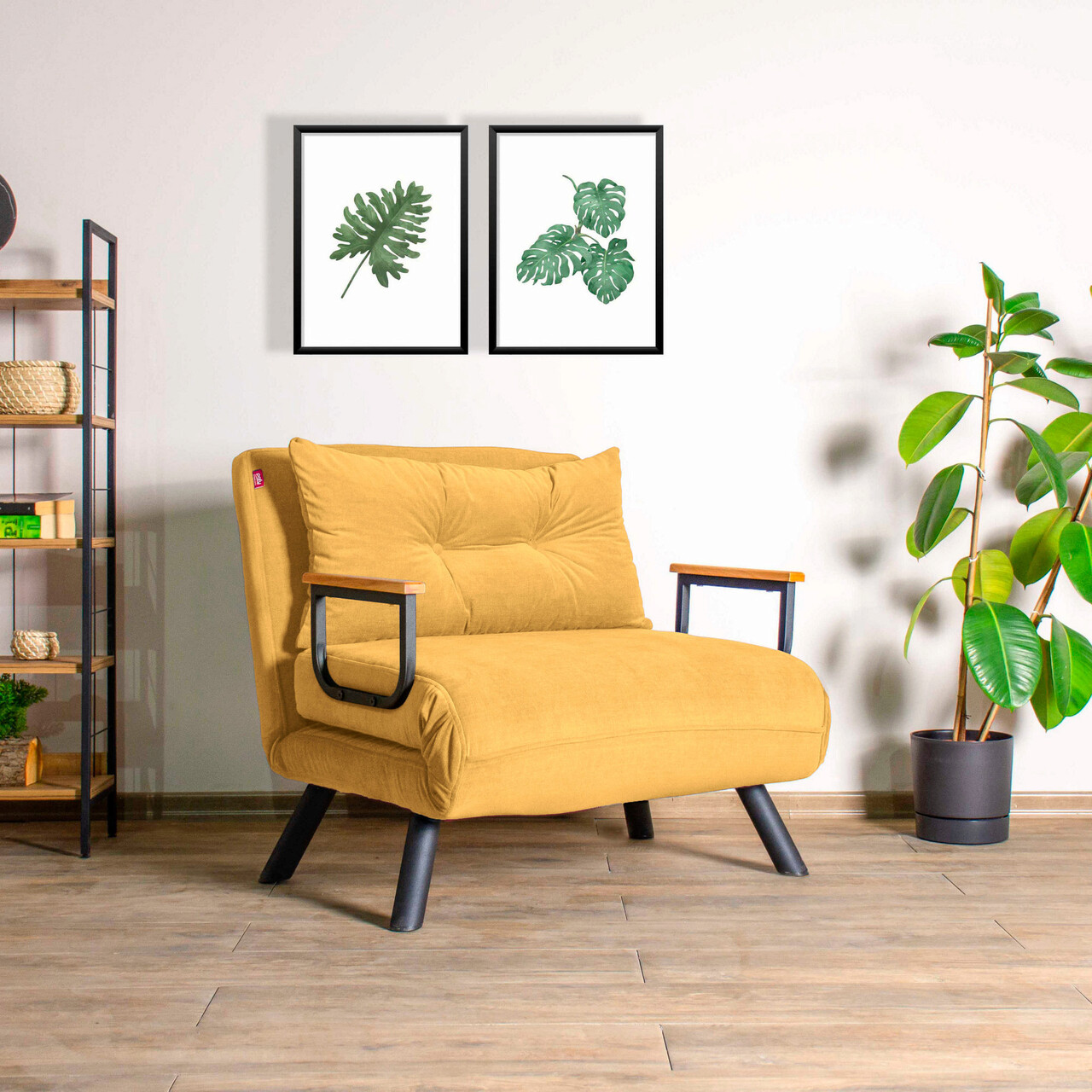 Fotoliu extensibil, Atelier del Sofa, 859FTN2326, Galben mustar - imagine 7